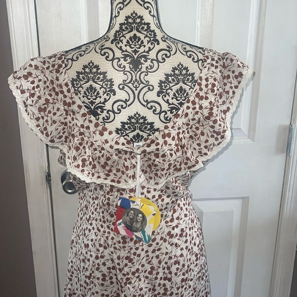 RIXO NWT brown floral dress - Picture 6 of 7